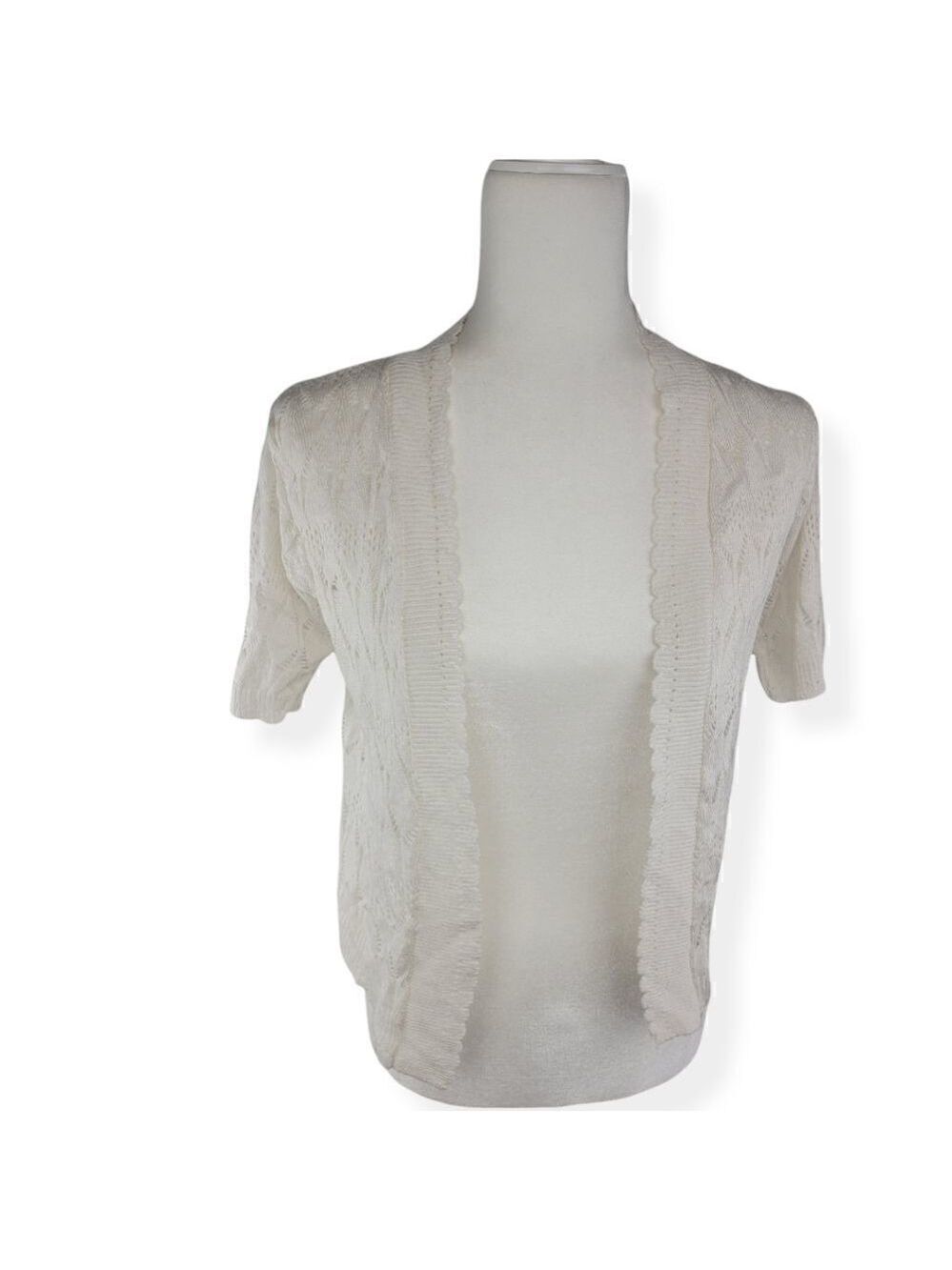Laura Scott short Sleeve knit cardigan S-Petite NWT